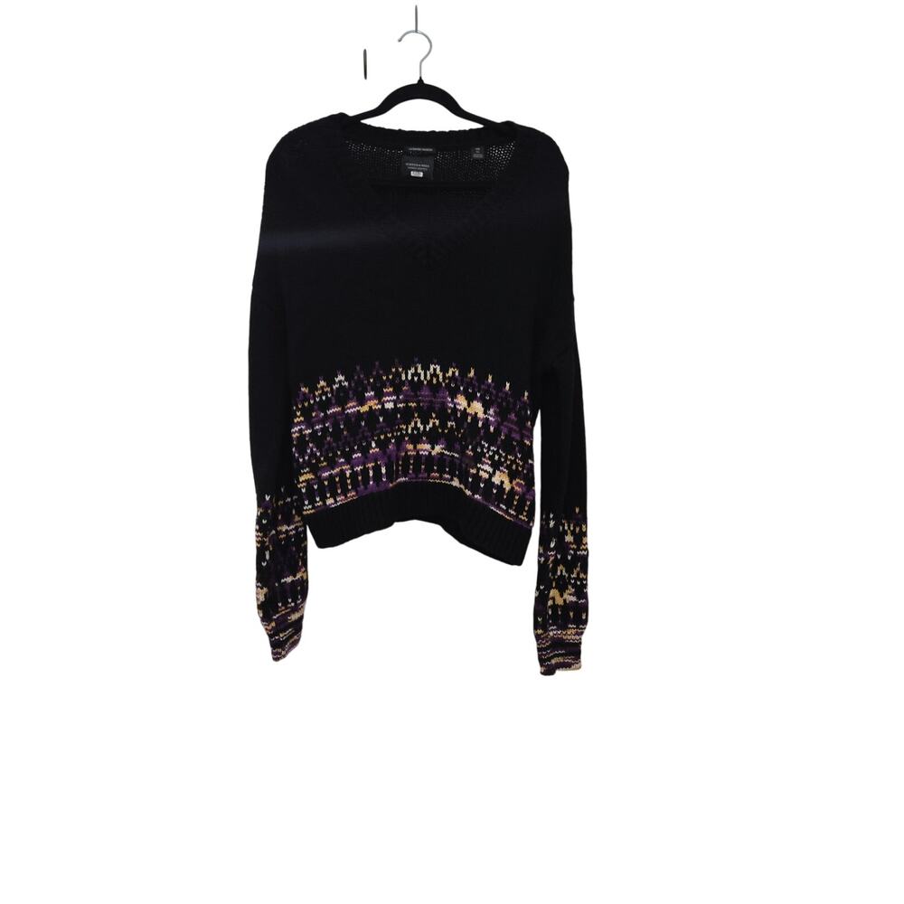 Scotch & Soda Gorgeous Metallic Fair Isle Cozy V Neck Knit Sweater | XL